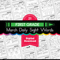 Load image into Gallery viewer, Printable First Grade March Daily Sight Words
