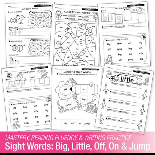 Printable Kindergarten May Daily Sight Words