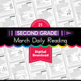 Load image into Gallery viewer, Printable Second Grade March Daily Reading
