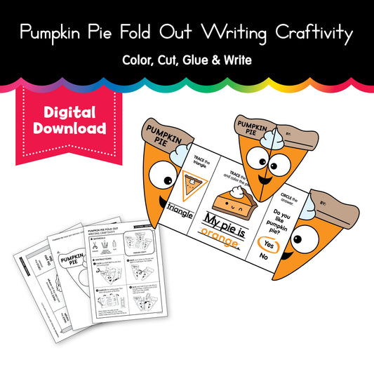Printable Pumpkin Pie Fold Out Writing Craftivity