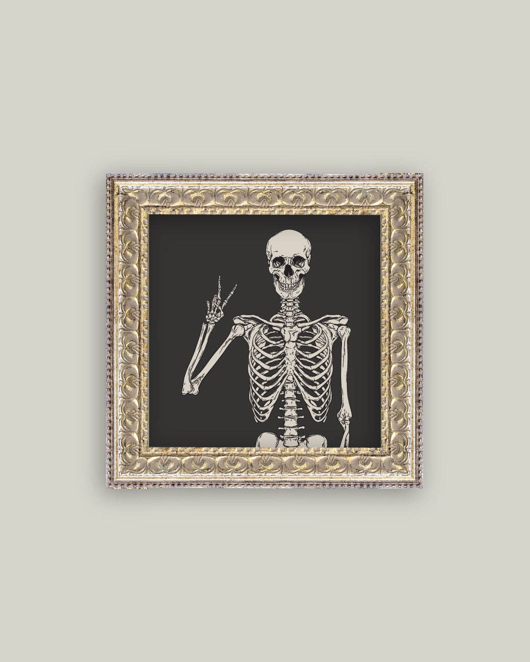 Skeleton Framed Antique Art