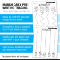 Load image into Gallery viewer, Printable Preschool March Daily Pre-Writing Tracing
