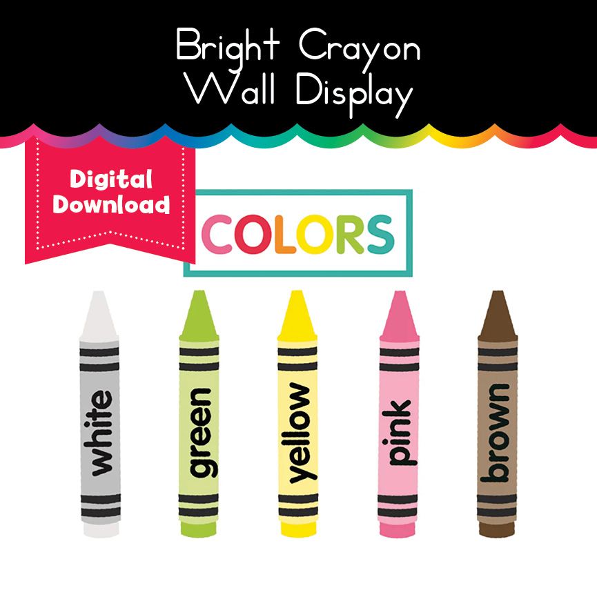 Bright Crayon Wall Display 