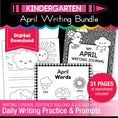 Load image into Gallery viewer, Printable Kindergarten April Writing Bundle
