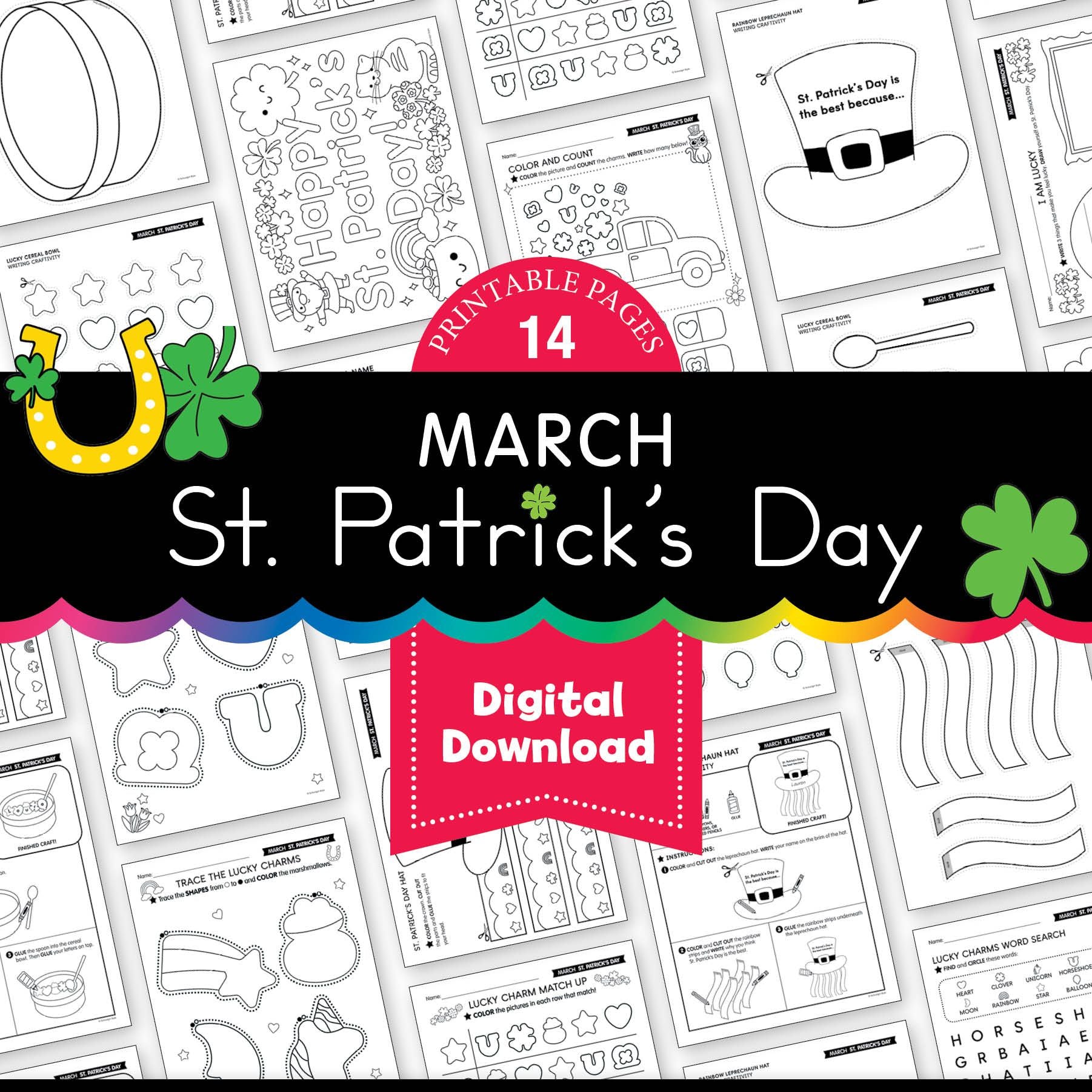 Printable March St. Patrick's Day Activity Pack