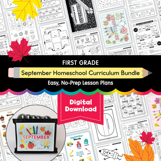 First Grade September  Homeschool Curriculum Bundle