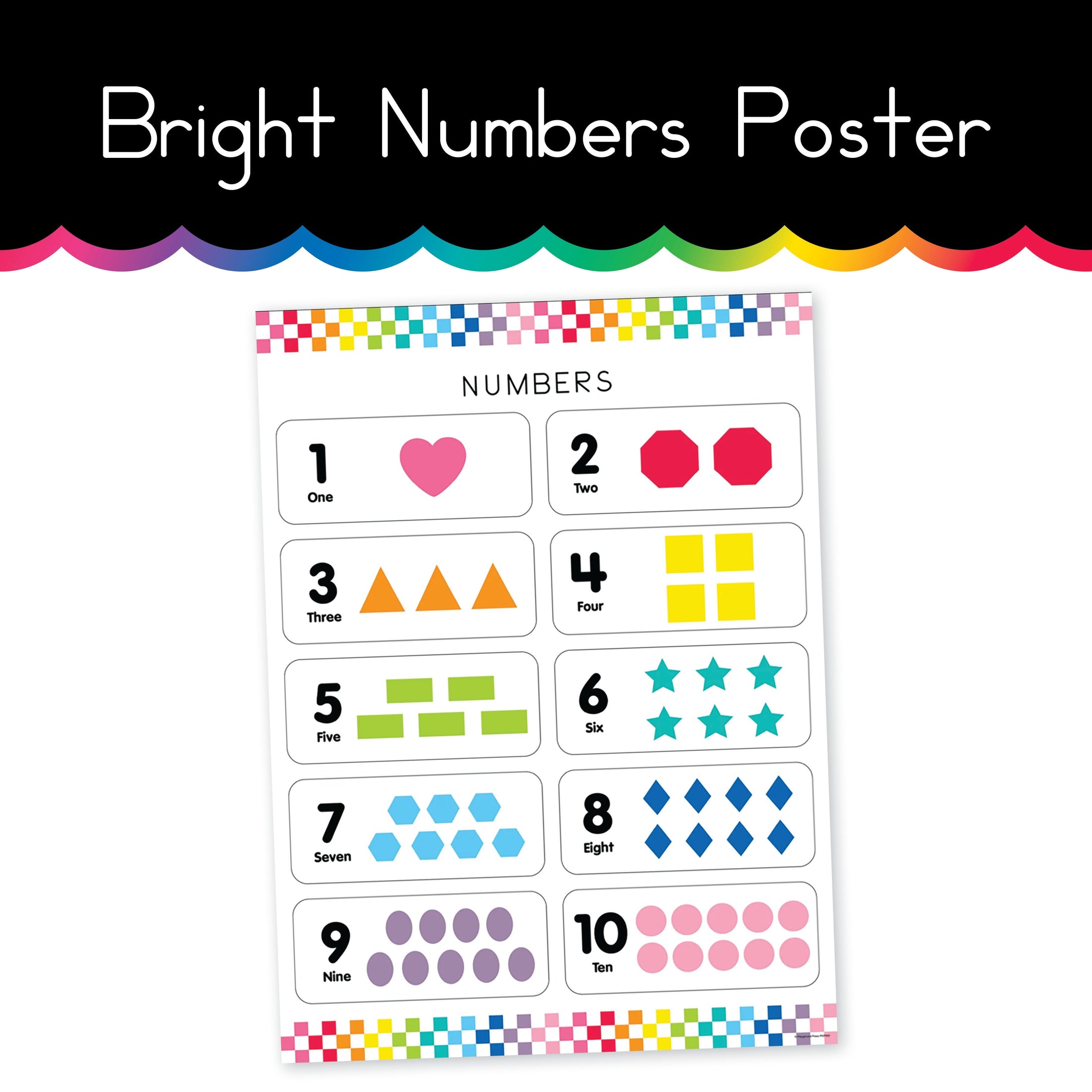 Bright | Numbers | Home Learning Poster