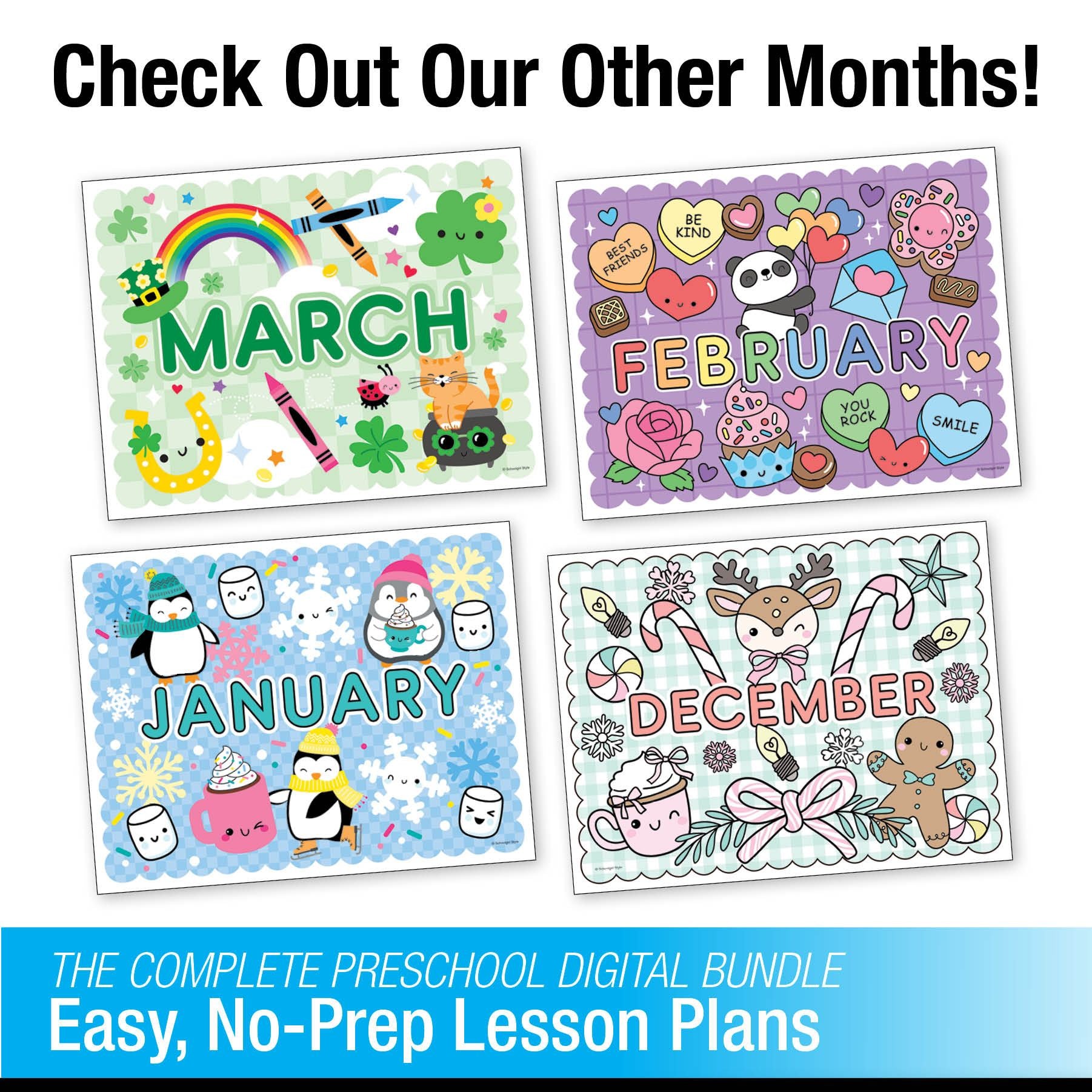 Printable Preschool April Homeschool Curriculum Bundle