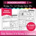 Load image into Gallery viewer, Printable Bridge To First Grade Daily Mix Digital Summer Workbook
