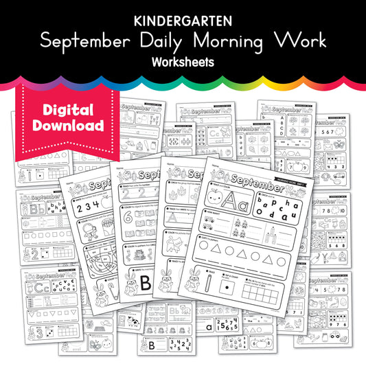 Kindergarten September Daily Morning Work