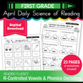 Load image into Gallery viewer, Printable First Grade April Daily Science of Reading
