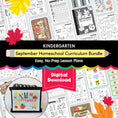 Load image into Gallery viewer, Kindergarten September Homeschool Curriculum Bundle
