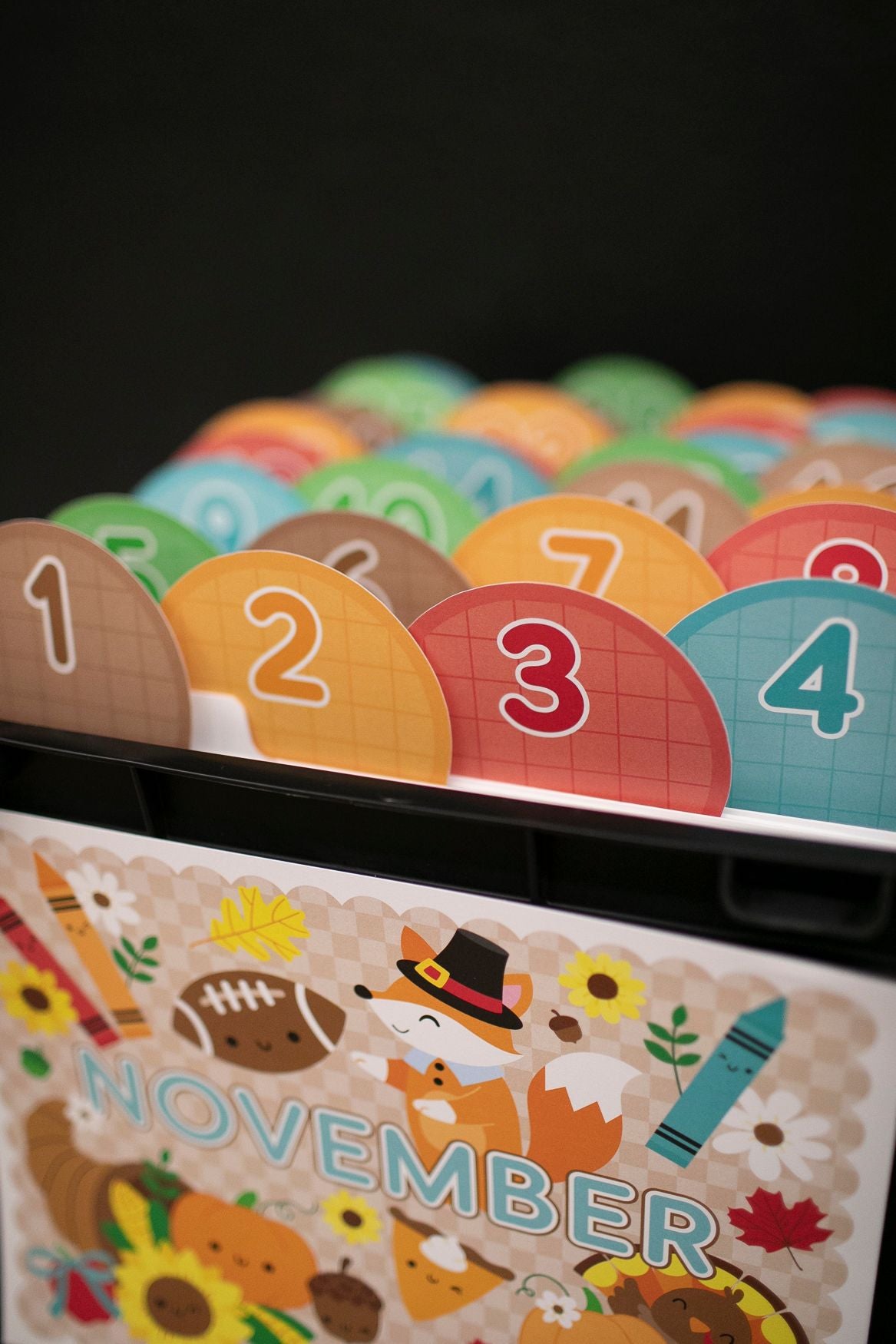 November Bin Organization Labels