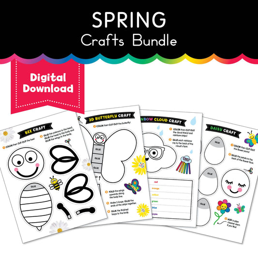 Printable Spring Crafts Bundle