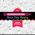Load image into Gallery viewer, Printable Kindergarten March Daily Reading
