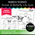 Load image into Gallery viewer, Printable March Science - Animals & Butterfly Life Cycle
