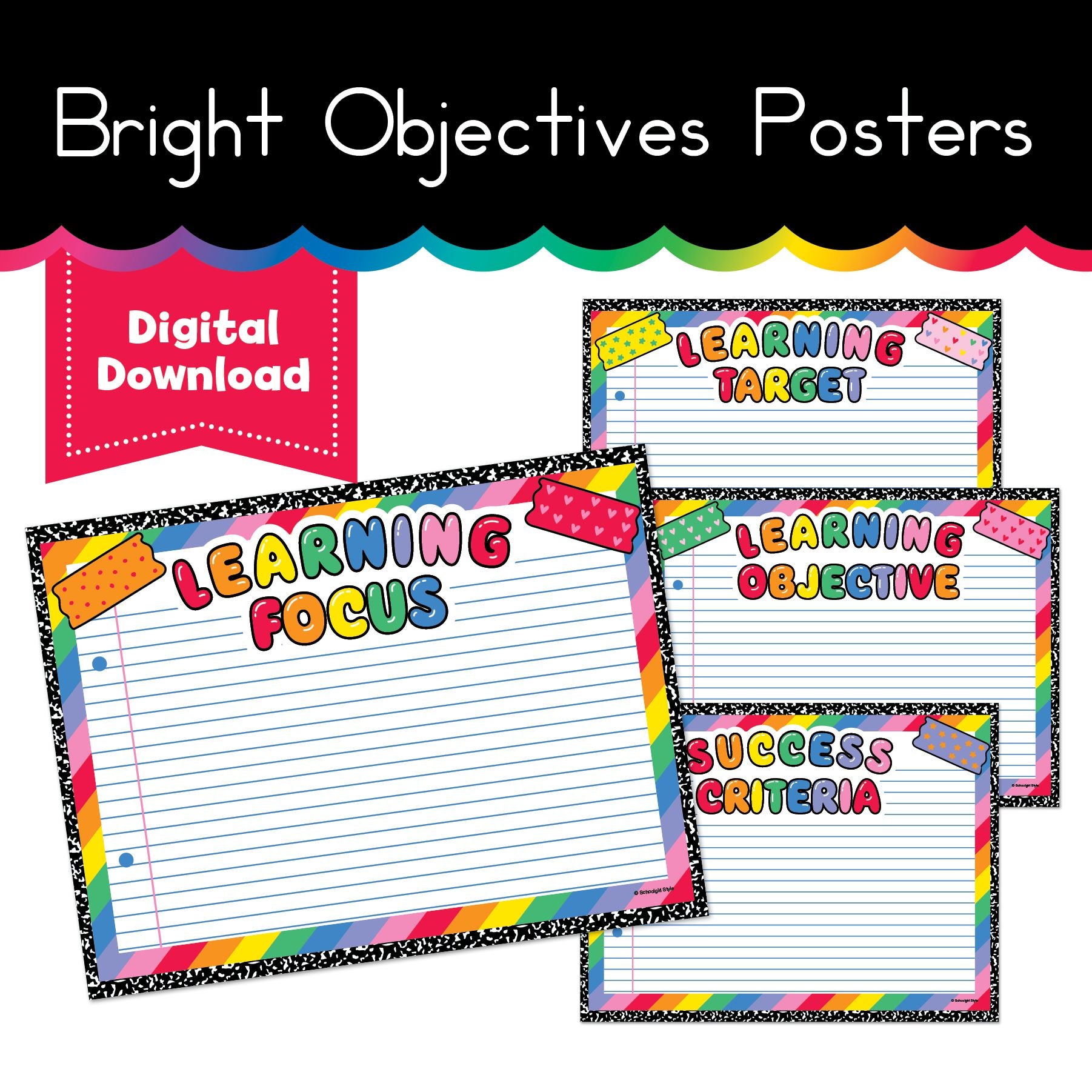 Bright Objectives Bright Objectives Posters - Playground Press