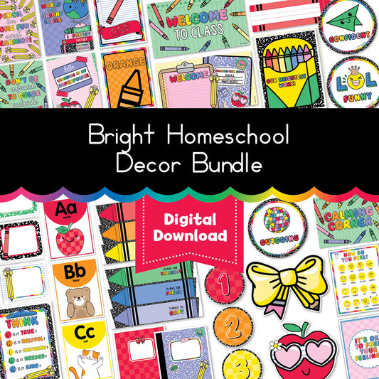 Bright Homeschool Decor Bundle