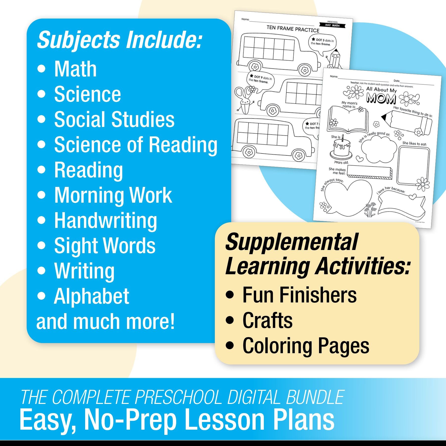 Printable Preschool May Homeschool Curriculum Bundle