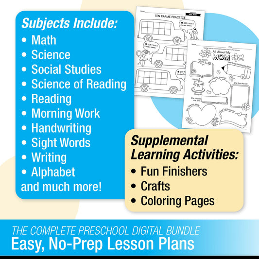 Printable Preschool May Homeschool Curriculum Bundle