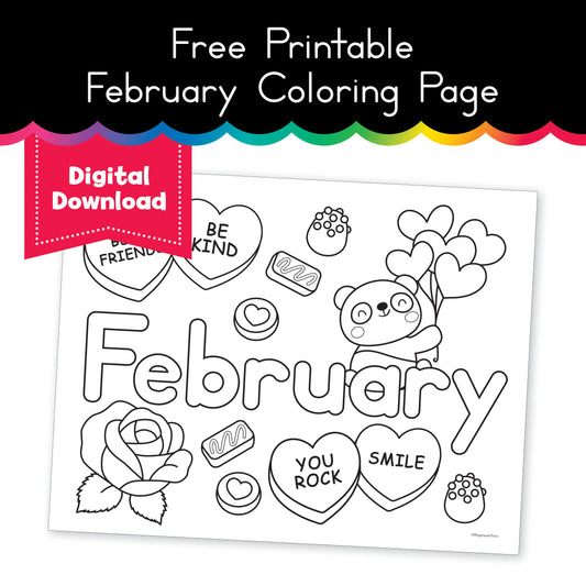 Free Printable February Coloring Page