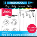 Load image into Gallery viewer, Printable Preschool May Daily Scissor Skills
