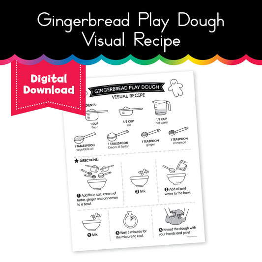 Gingerbread Play Dough Visual Recipe