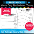 Load image into Gallery viewer, Printable Preschool March Daily Pre-Writing Tracing

