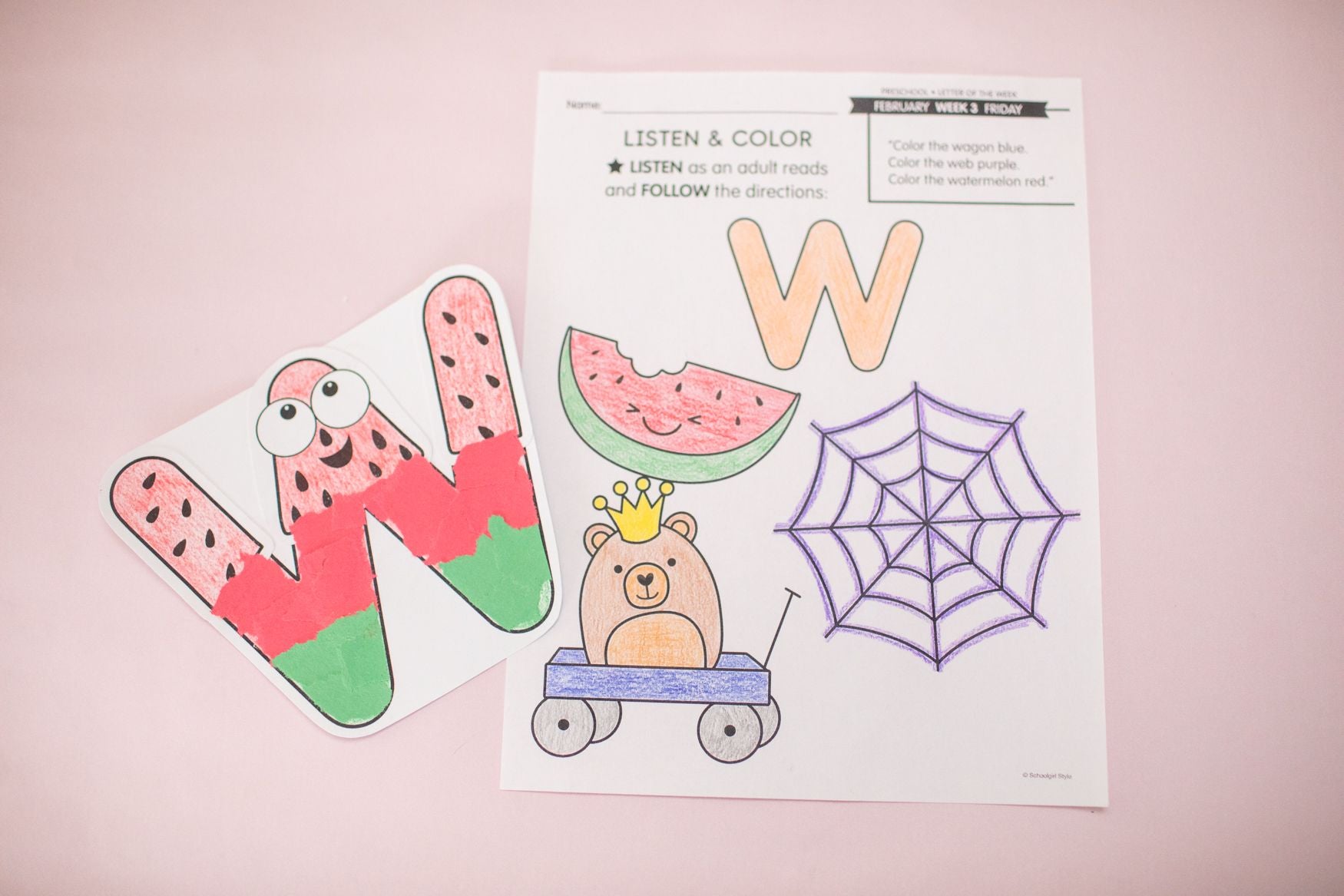 Printable Preschool February Letter of the Week (U-X)