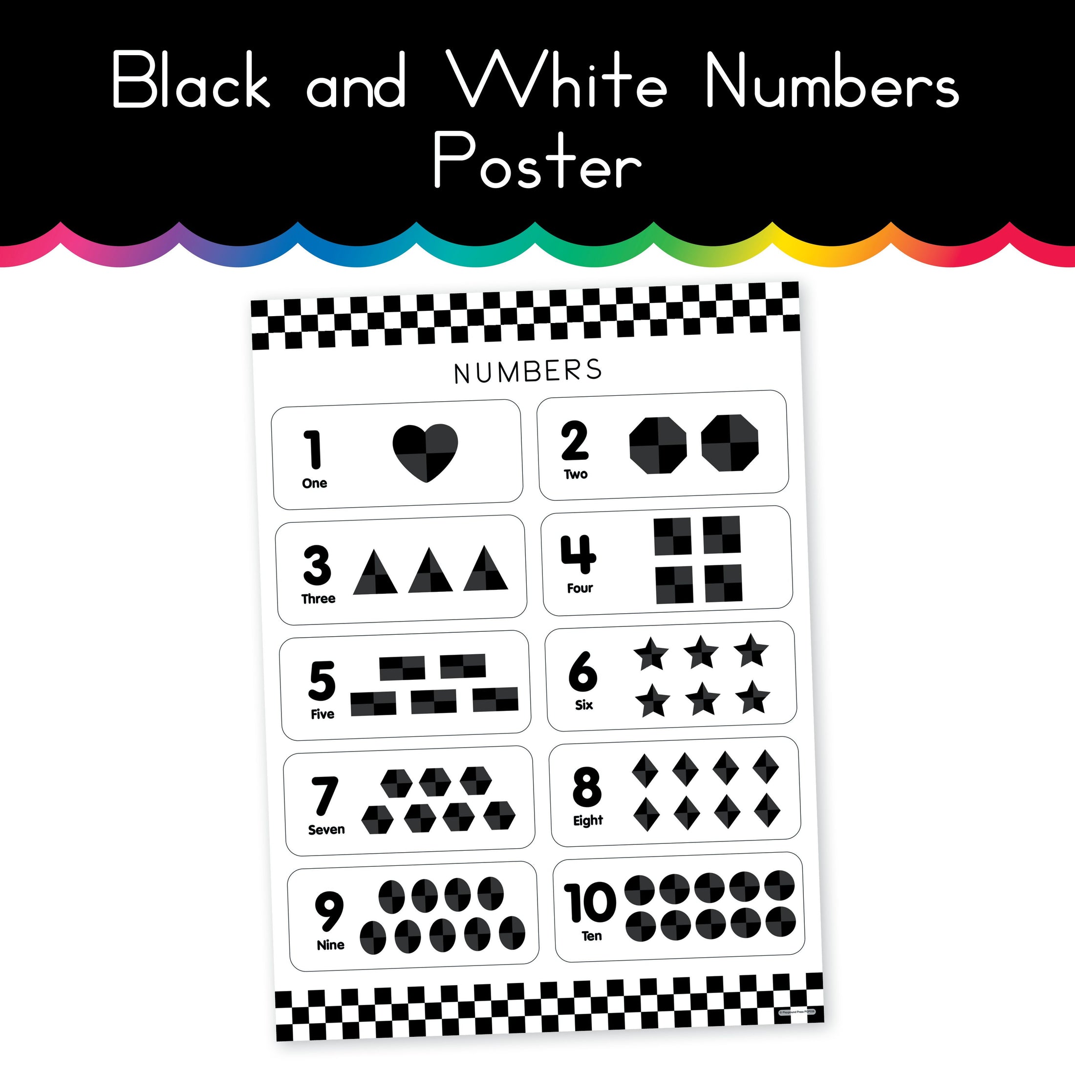 Black and White Number Poster