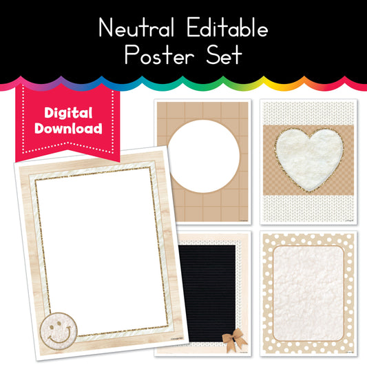 Neutral Editable Poster Set