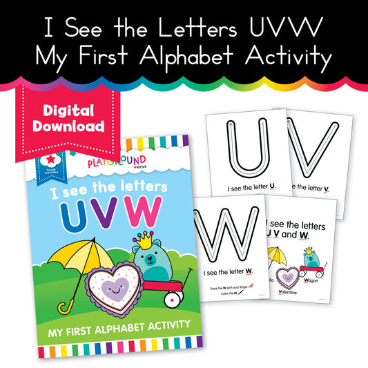 I See the Letters UVW - My First Alphabet Activity