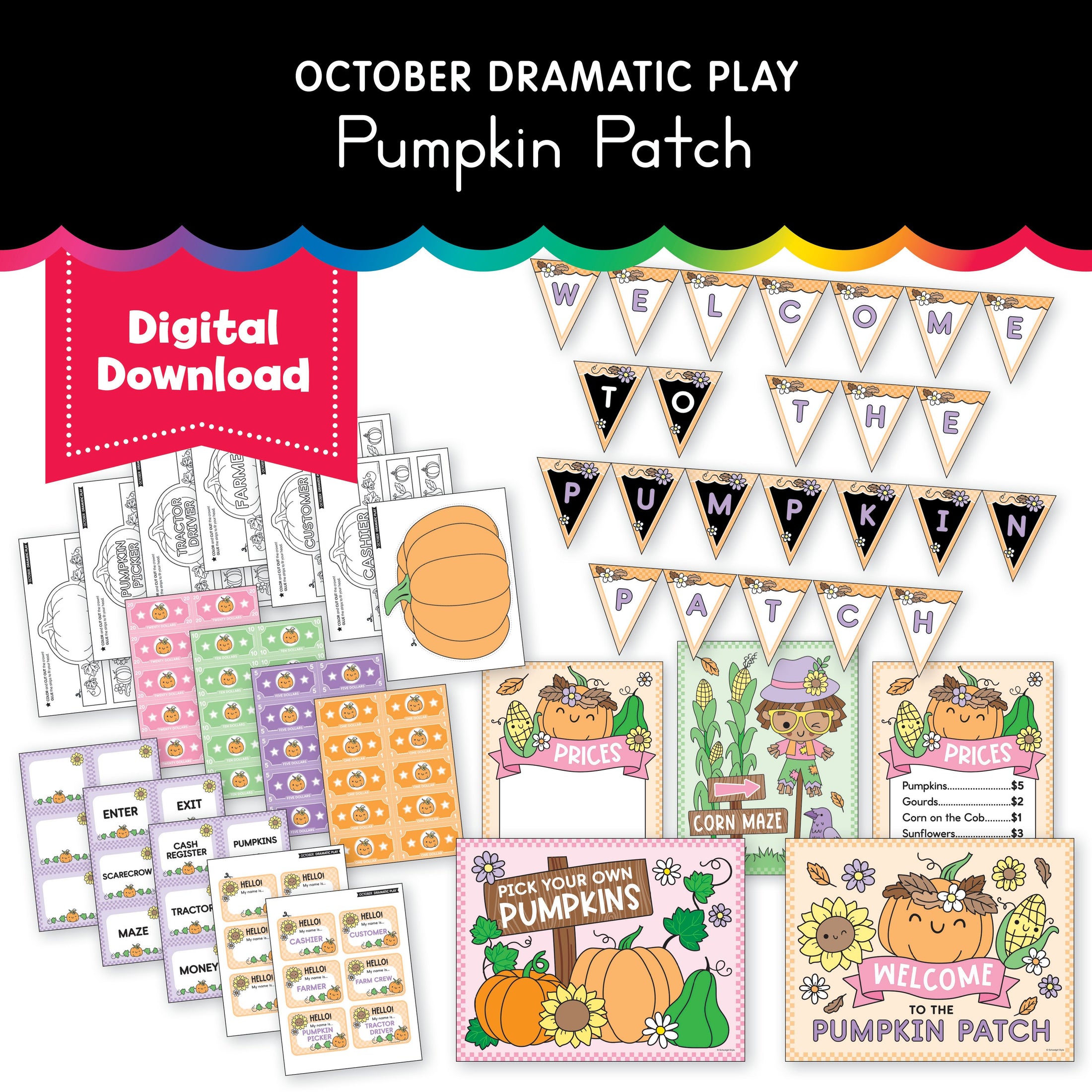Printable October Dramatic Play Pumpkin Patch