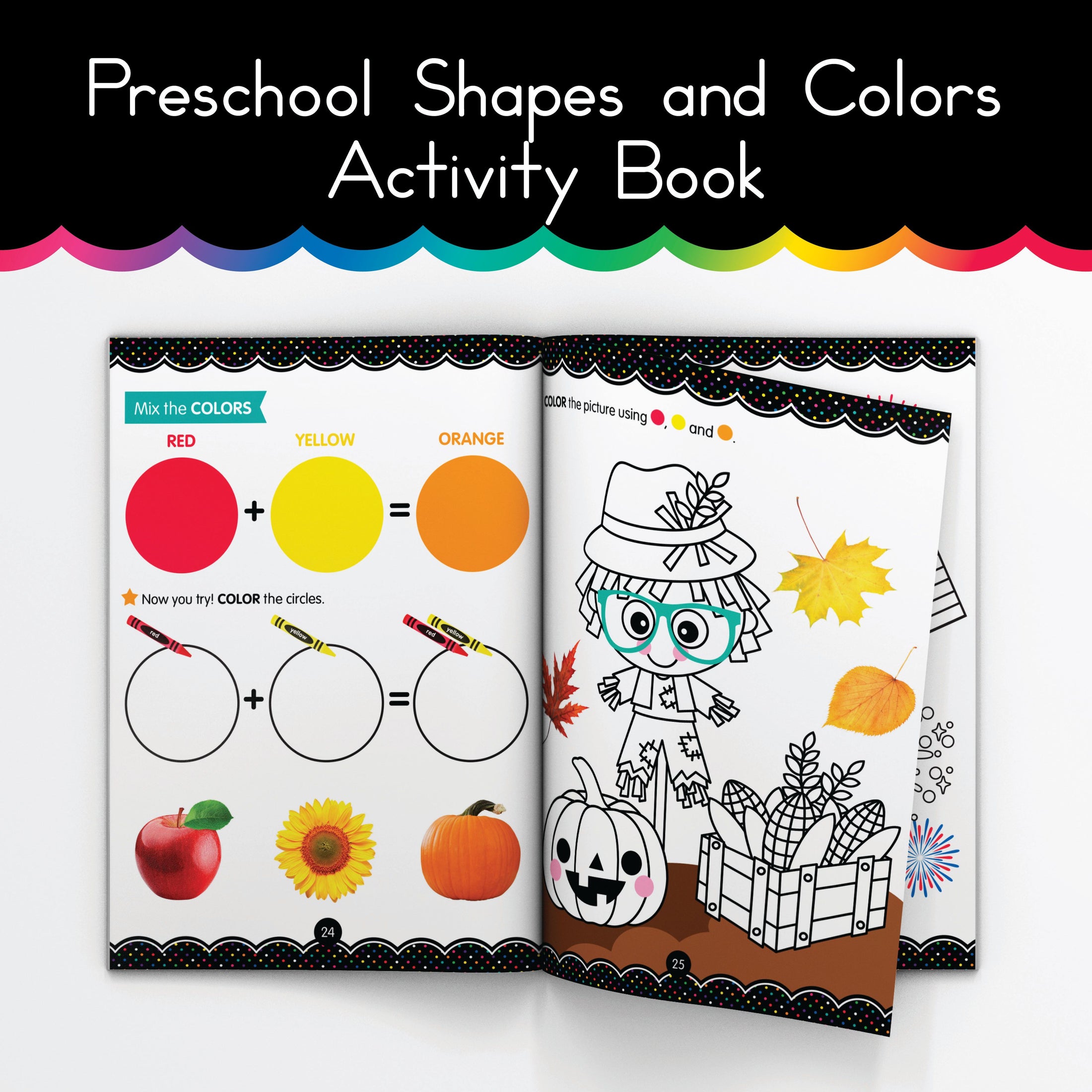 Preschool Shapes and Colors Activity Book