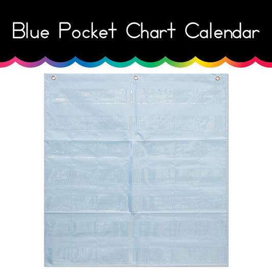Blue Pocket Chart Calendar 
