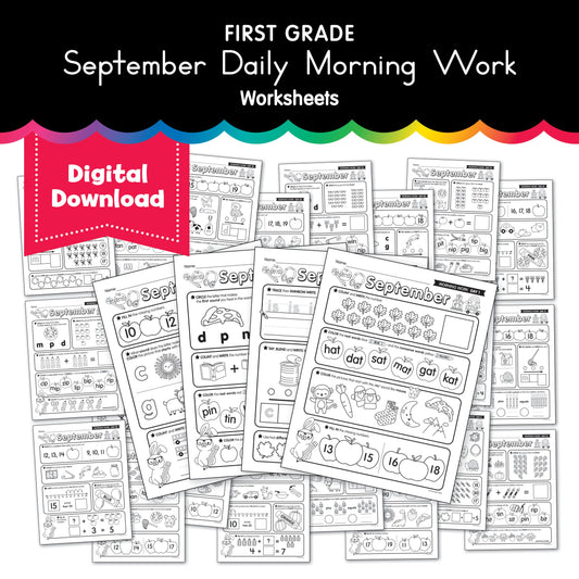 First Grade September Daily Morning Work