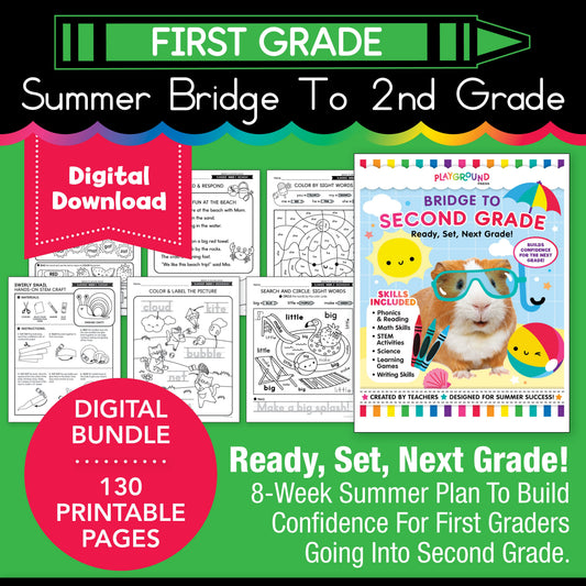 Printable Bridge To Second Grade Digital Summer Workbook