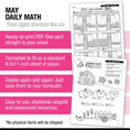 Load image into Gallery viewer, Printable Kindergarten May Daily Math
