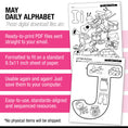 Load image into Gallery viewer, Printable Kindergarten May Daily Alphabet
