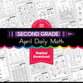 Load image into Gallery viewer, Printable Second Grade April Daily Math
