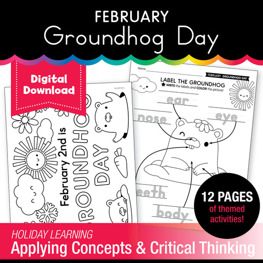 Printable February Groundhog Day Activity Pack