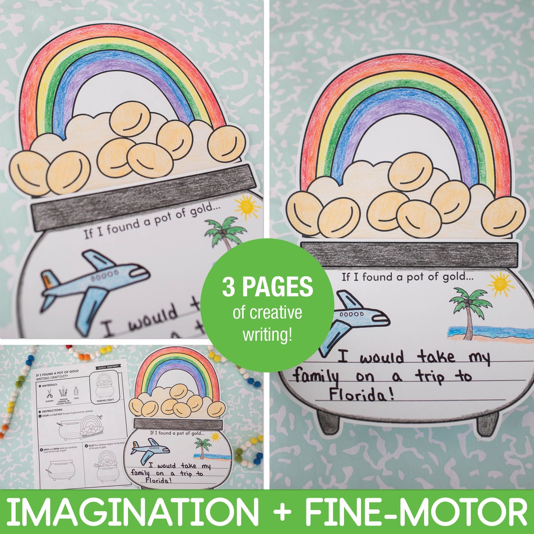 Printable March If I Found A Pot Of Gold Craftivity