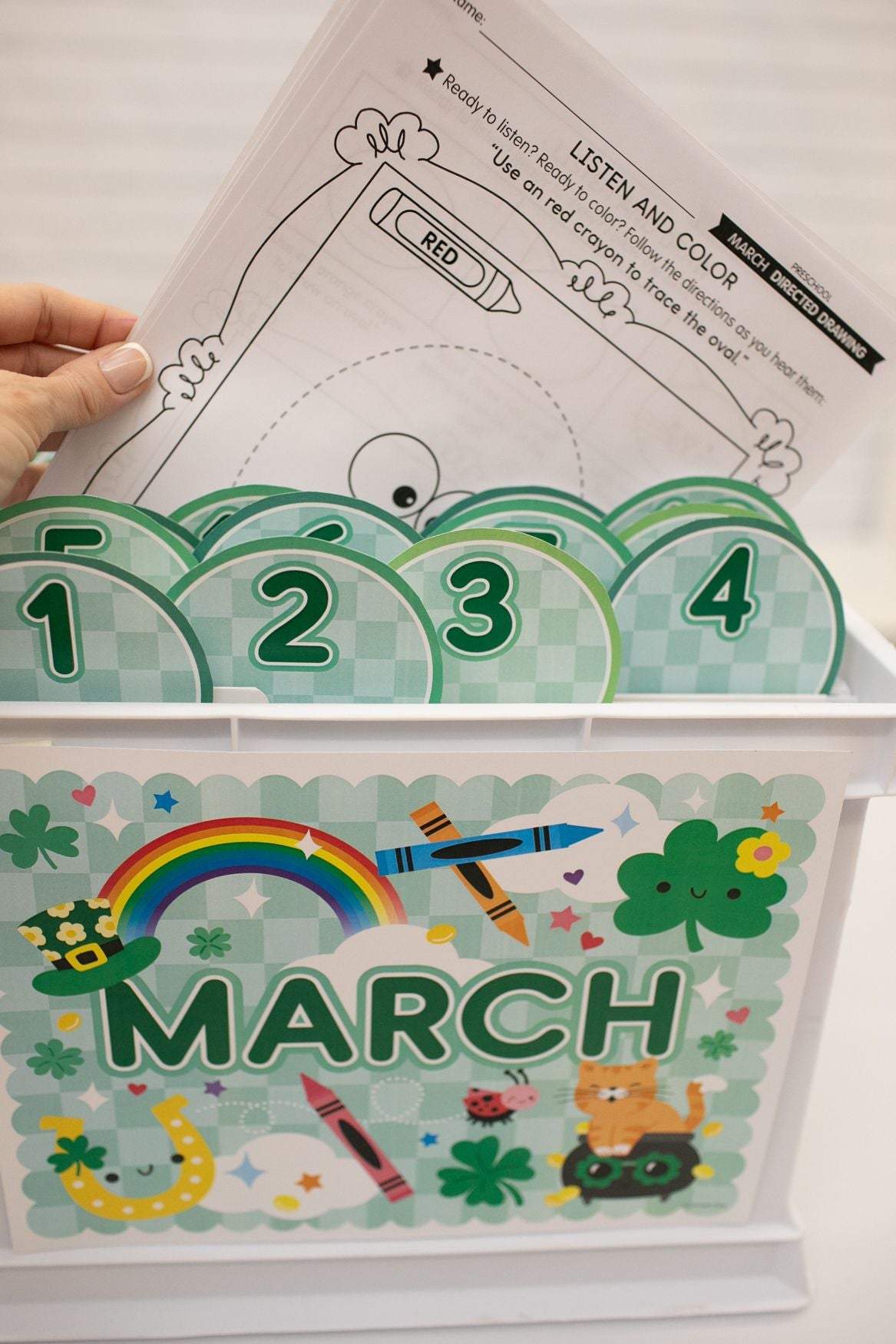 Printable March Bin Organization Labels