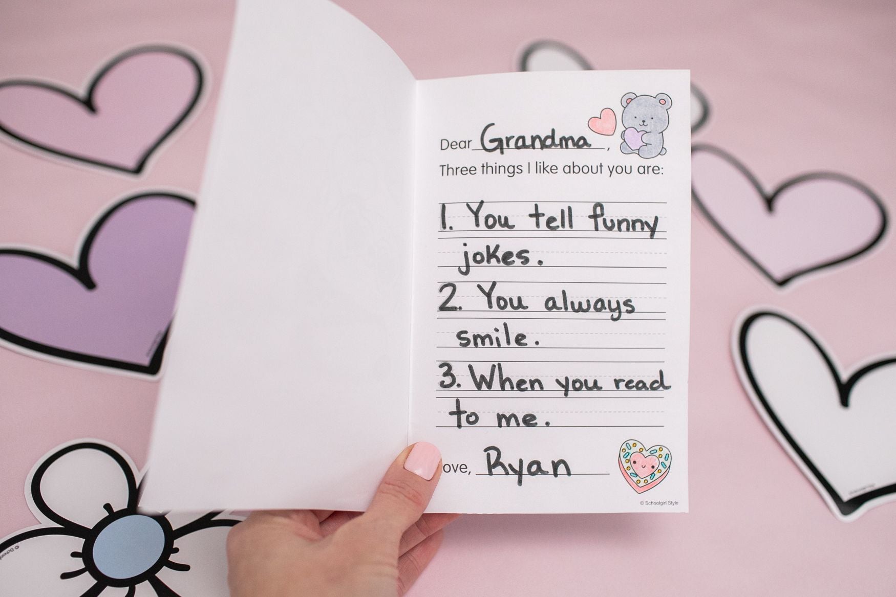 Printable February 3 Things I Like About You Card Writing Craftivity