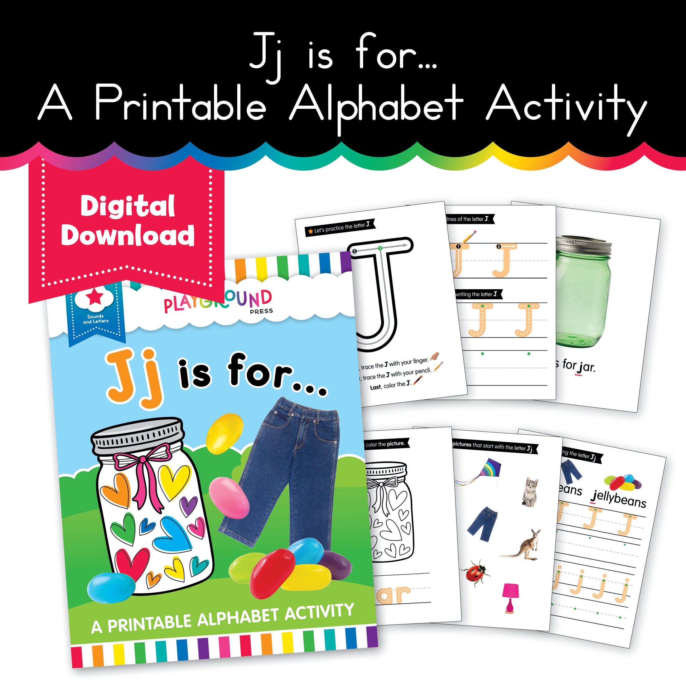 S.T.A.R. Reading: Jj is For... A Printable Alphabet Activity - Book 3