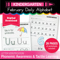 Load image into Gallery viewer, Printable Kindergarten February Daily Alphabet (Q-T)
