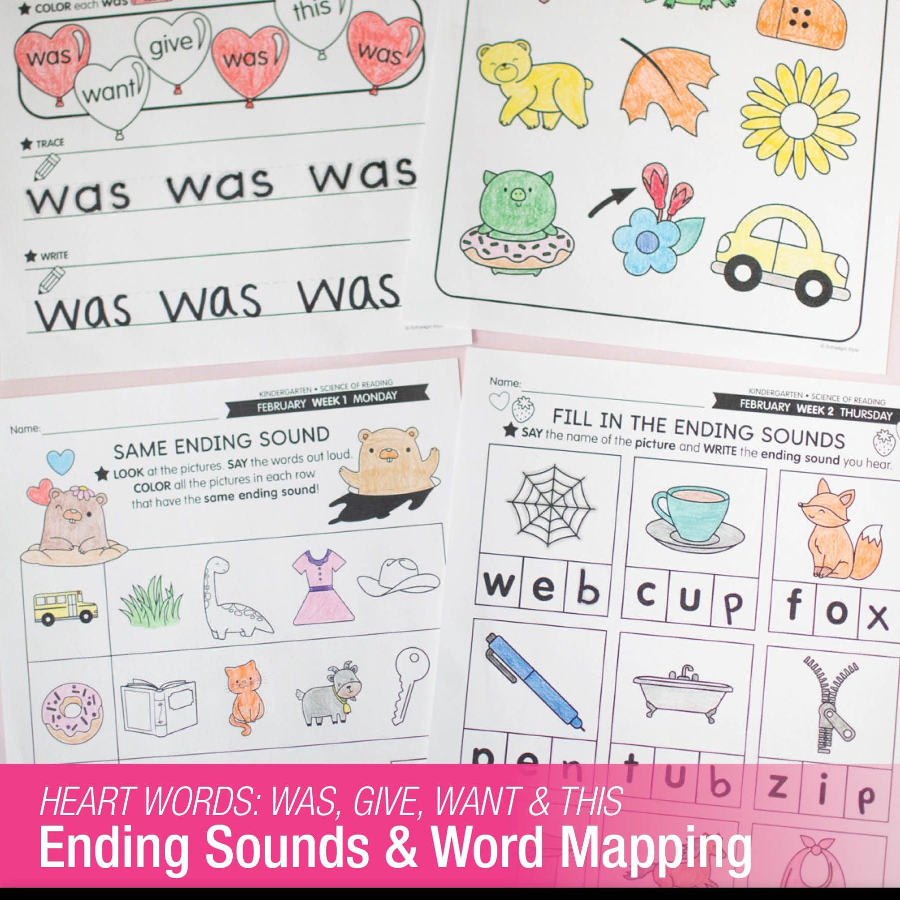 Printable Kindergarten February Daily Phonics