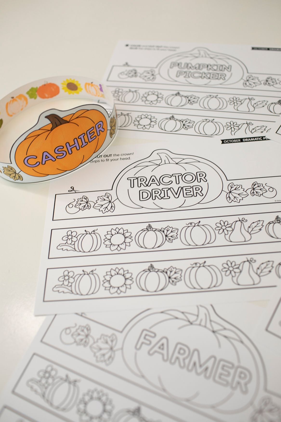 Printable October Dramatic Play Pumpkin Patch