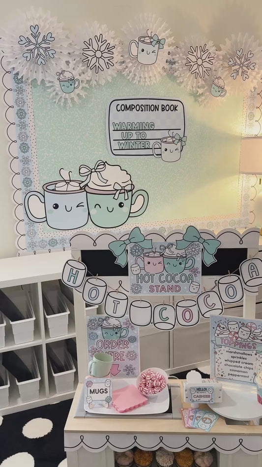 Printable January Dramatic Play Hot Cocoa Stand