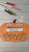 Load and play video in Gallery viewer, Pumpkin name craft
